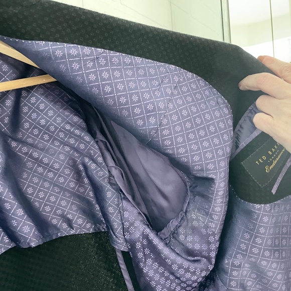 Ted Baker Men’s Blazer Endurance Terrance SPJ Wool Cashmere Tweed Black 46R - Picture 6 of 12